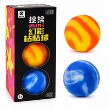 Mini Rainbow Squishy Ball Sensory Squeeze Stress Toy 2-pack