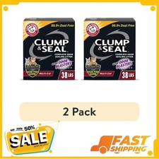 2 pack ARM HAMMER Clump Seal Cat Litter Multi-Cat, 38 lb