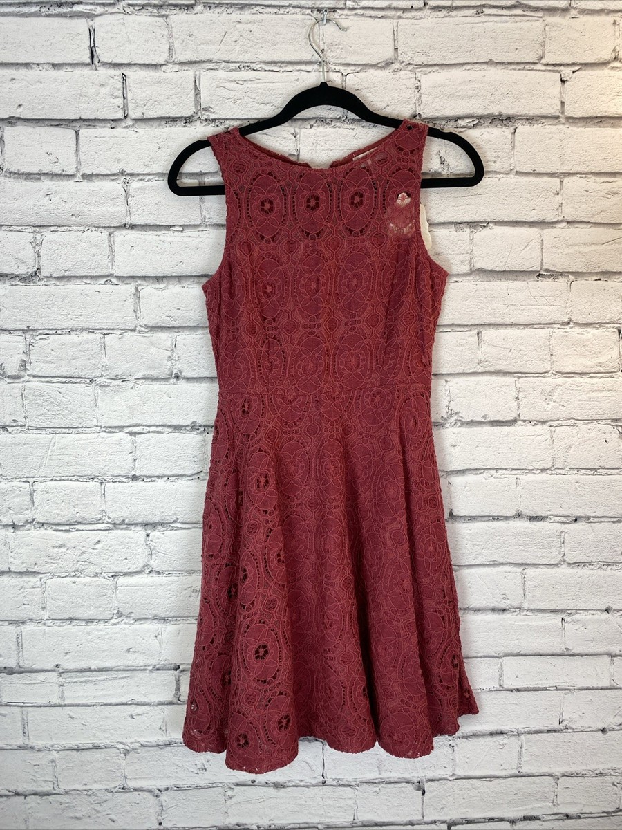 Altar'd State Pink Lace Tank Knee Length Dress Bohemian Floral Size Small  NWT | eBay