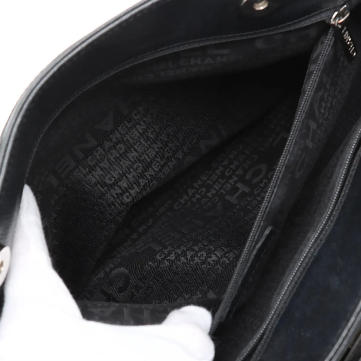 Chanel Executive Leather Tote bag 2.55 Black Silver Metal Fittings 10XXXXXX thumbnail 10