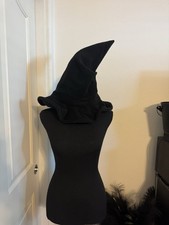 Black Witch Hat Costume, One Size, Adult Unisex, Felt, Halloween Theme