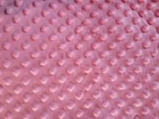 Pink Cuddle Minky Dimple Dot Fabric  1yd x 60"