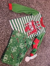 Elf On The Shelf Kids 3 Piece Pajama Set- Size Small 6-7 - FLEECE W SOCKS- NEW