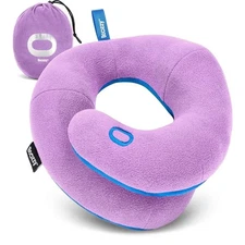 BCOZZY Kids Chin Supporting Travel Pillow for Ages 3–7 Purple