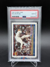 1991 Nolan Ryan O-Pee-Chee Baseball OPC #1 ⬇️Pop Tiffany & Desert Shield PSA 10