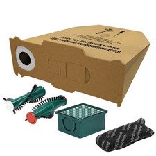 30 Staubsaugerbeutel + Bürsten + 2 Filter geeignet für Vorwerk Kobold VK 130 131