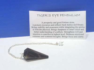 Vintage Tiger's Eye Pendulum for Dowsing