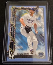 2025 Topps Holiday Light Blue & White Glitter - Clayton Kershaw #H126 