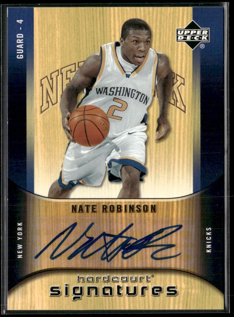 2005-06 Upper Deck Hardcourt Signatures Nate Robinson Auto RC #HS-NR