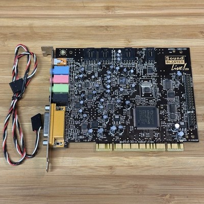 Creative Sound Blaster Live! 5.1 SB0100 PCI Sound Card CD Audio Cable Vintage PC