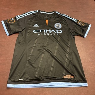 2015 New York City FC Away Soccer Jersey JOSH SAUNDERS #12 Adidas Size XL Futbol