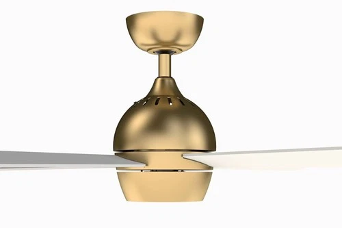 44" Fanimation Kwad Brushed Satin Brass LED Ceiling Fan with Remote - Picture 6 of 10