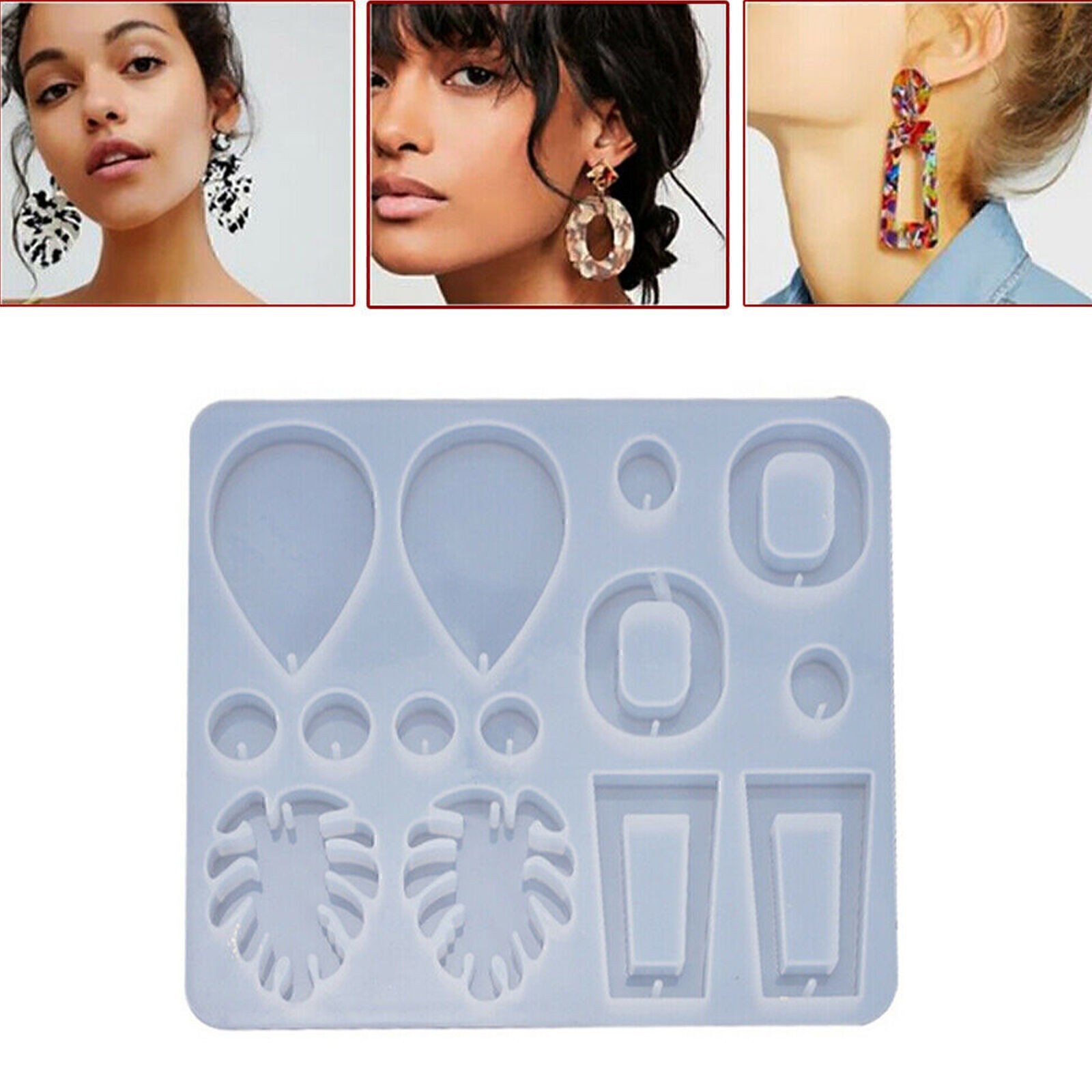 Silicone Earring Pendant Jewelry Mold Resin Casting Mould Tool DIY Epoxy Mould