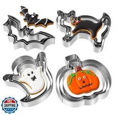 Halloween Cookie Cutters Set - 12 Pieces Stainless Steel Halloween Cookie Cut