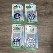 4 Packs GUM Proxabrush Cleaners WIDE 10 Per Pack 40 Total