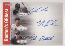 2008 PROjections Red 25 10/25 Lars Anderson Ryan Kalish Josh Reddick Auto 1c1