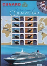 GB - BC-127 2008 Cunard-Maiden voayge of Queen Victoria smiler Sheet  - MNH