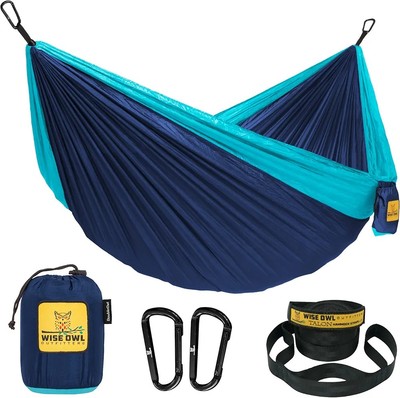 Wise Owl Outfitters Portable Single Camping Hammock Large Blue