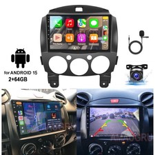 64GB Head Unit For Mazda 2 2007-2013 Apple Carplay Android 15 Radio GPS +CAMERA