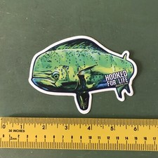 Hooked For Life Fishing Sticker