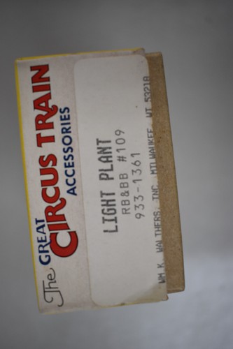 Walthers Great Circus Train LIGHTPLANT RB&B B #109 933-1361 NOS