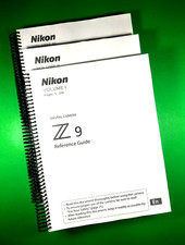 Reference Guide for Nikon Z 9 Camera 914 Pages 3 Volumes With Clear Covers