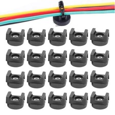 20/40PCS Magnetic Cable Zip Tie Mount Base Wire Clips Management Base Holder