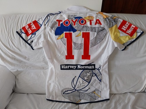NORTH QLD COWBOYS INDIGENOUS NRL RUGBY LEAGUE PLAYERS JERSEY FIT SIZE XL #11 - Picture 3 of 9