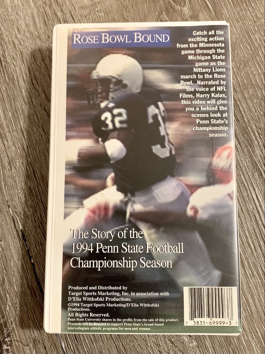 Penn State Football Highlights VHS Tape Rose Bowl Bound