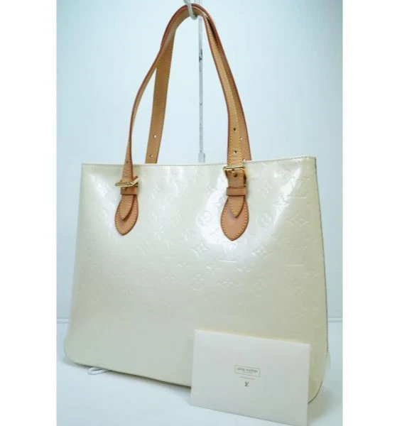 Louis Vuitton Vernis Perle Brentwood Shoulder Tote Bag M91512  