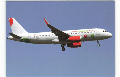 Postcard Airline VIVA AEROBUS A320-232SL F-WWIY unposted VPC01.
