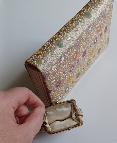 Vintage BOXED Japanese Silk M Yamamoto & Co Evening Clutch Purse & Coin Purse - Picture 10 of 23
