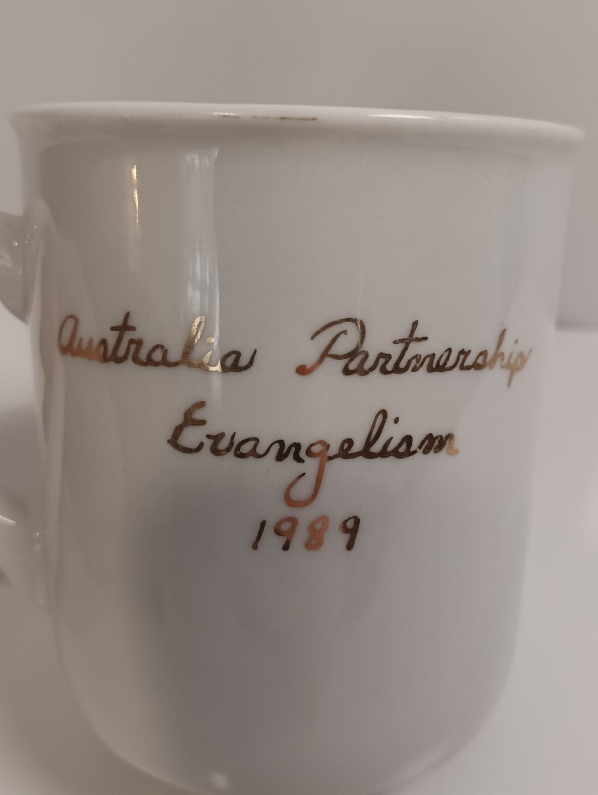 Bernice Arkansas Vintage Mug Australia Partnership Evangelism 1989