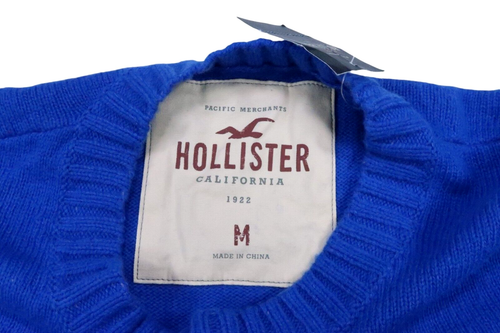 NWT HOLLISTER FITCH VINTAGE Y2K MENS MEDIUM MUSCLE SLIM WOOL CREW SWEATER LOGO - Picture 6 of 12