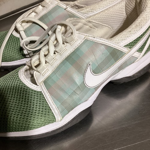 Nike Air Women's Size 8.5 Golf Sneakers Shoes Green/White Plaid 317620-311 - Picture 4 of 8