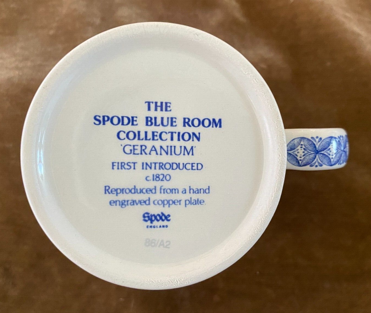 Spode Tazza Blue Room Geranium Decoro Floreale - 4