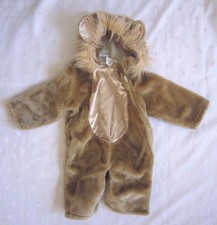 Cute One Piece Suit Fully Lined Tan Fur Lion Halloween Costume Size 12 Months