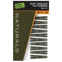 Fox Naturals Sz10 Slik Lead Clip Tail Rubber - 10 Leadclips, Clips, AngelzubehöR