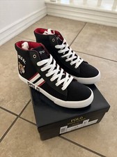 Polo Ralph Lauren Mid Top Black/White Shoes Youth Size 7
