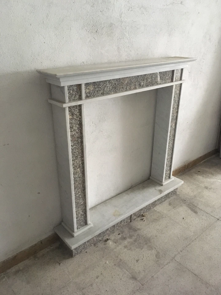 Elegantissima Cornice Camino Marmo Granito Old Fireplace Marble - Image 2 of 4
