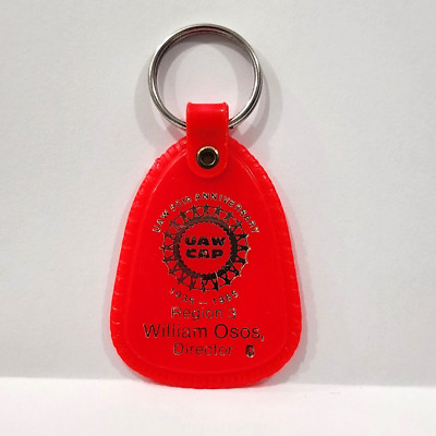 United Auto Workers Key to Progress Promotional Keychain Union UAW Keyring