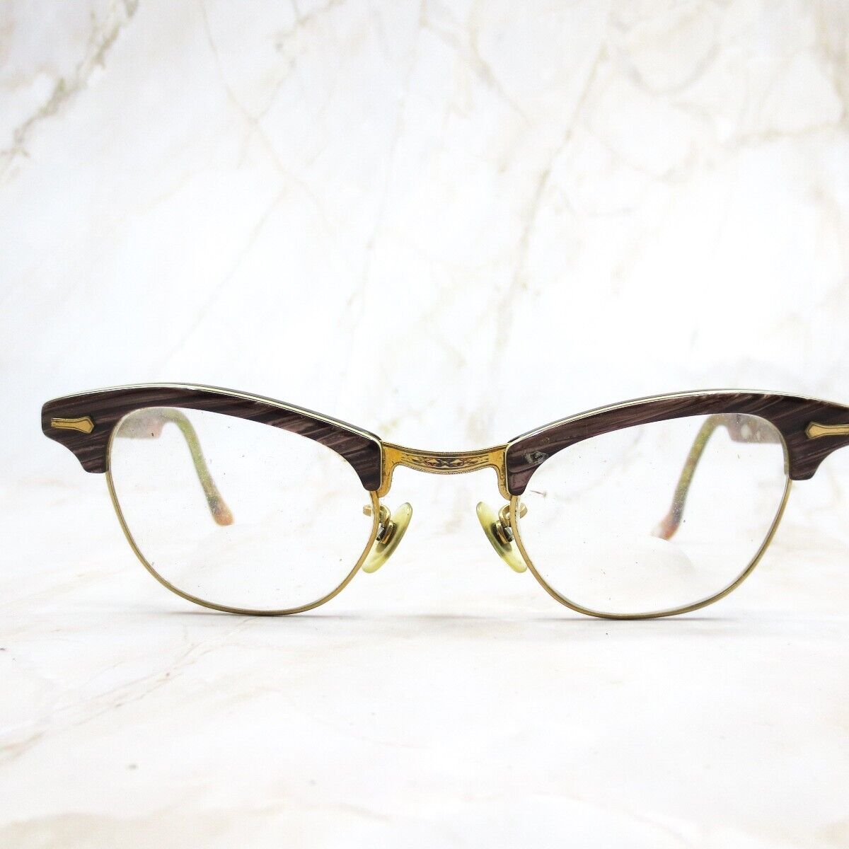 Vintage Shuron 4 1/4-5 1/2 Eyeglasses Frame Women's Brown 1 Vintage Shuron 4 1/4-5 1/2 Eyeglasses Frame Women's Brown 1