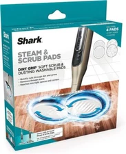 Shark Steam and Scrub Pads Dirt Washable Pads - Gray, 4 Count (XKITP7000D) (R5)