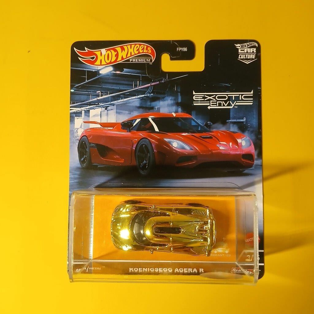 Hot Wheels KOENIGSEGG AGERA R Gold CHROME (WANGSTAR CUSTOM