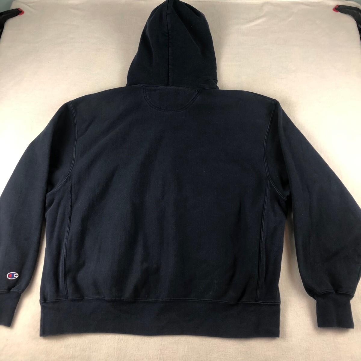VTG Syracuse Champion Reverse Weave Hoodie Mens XL Blue