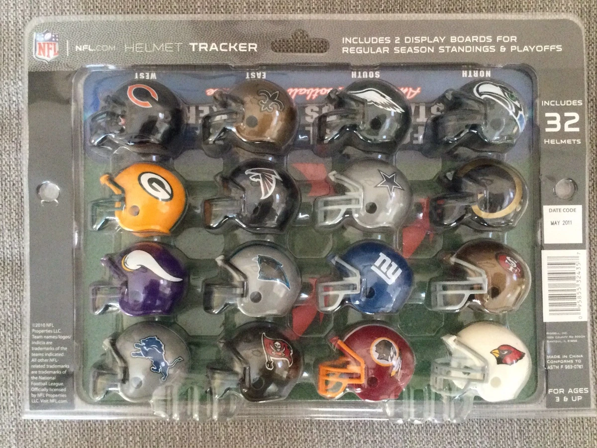 2011 NFL HELMET TRACKER Regular Season & Playoffs 32 teams mini football helmets