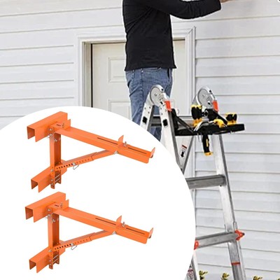 2Pcs Ladder Jack Scaffold Bracket Sturdy Adjustable Height Ladder Stabilizer