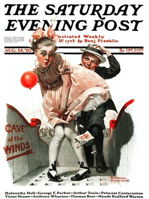 Saturday Evening Post 1920 Cover  Reproduction Giclee Print Birthday Girl
