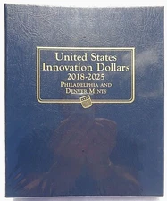Whitman Classic Coin Album 4788 Innovation Dollars 2018-2025 P&D, Book