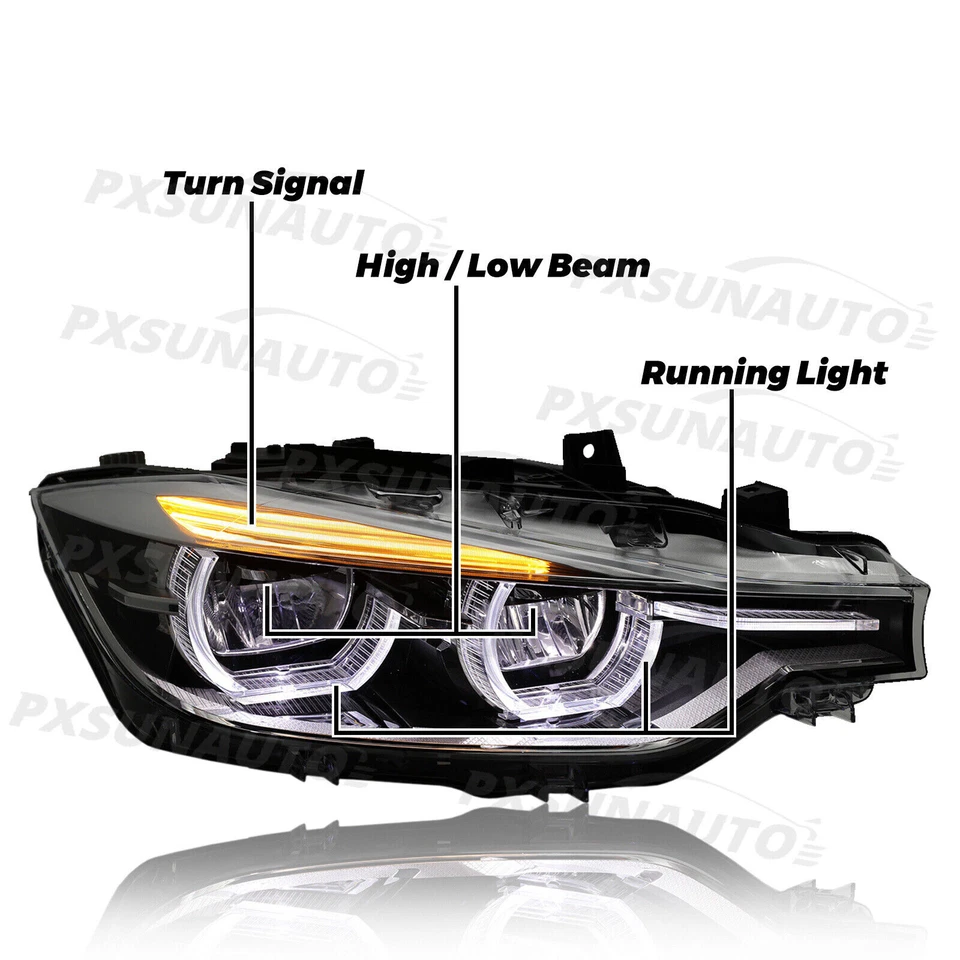 PENSUN LED DRL For 2013 14 15 BMW F30 3-Series Projector Headlights Replace Halo Foto 4 de 4